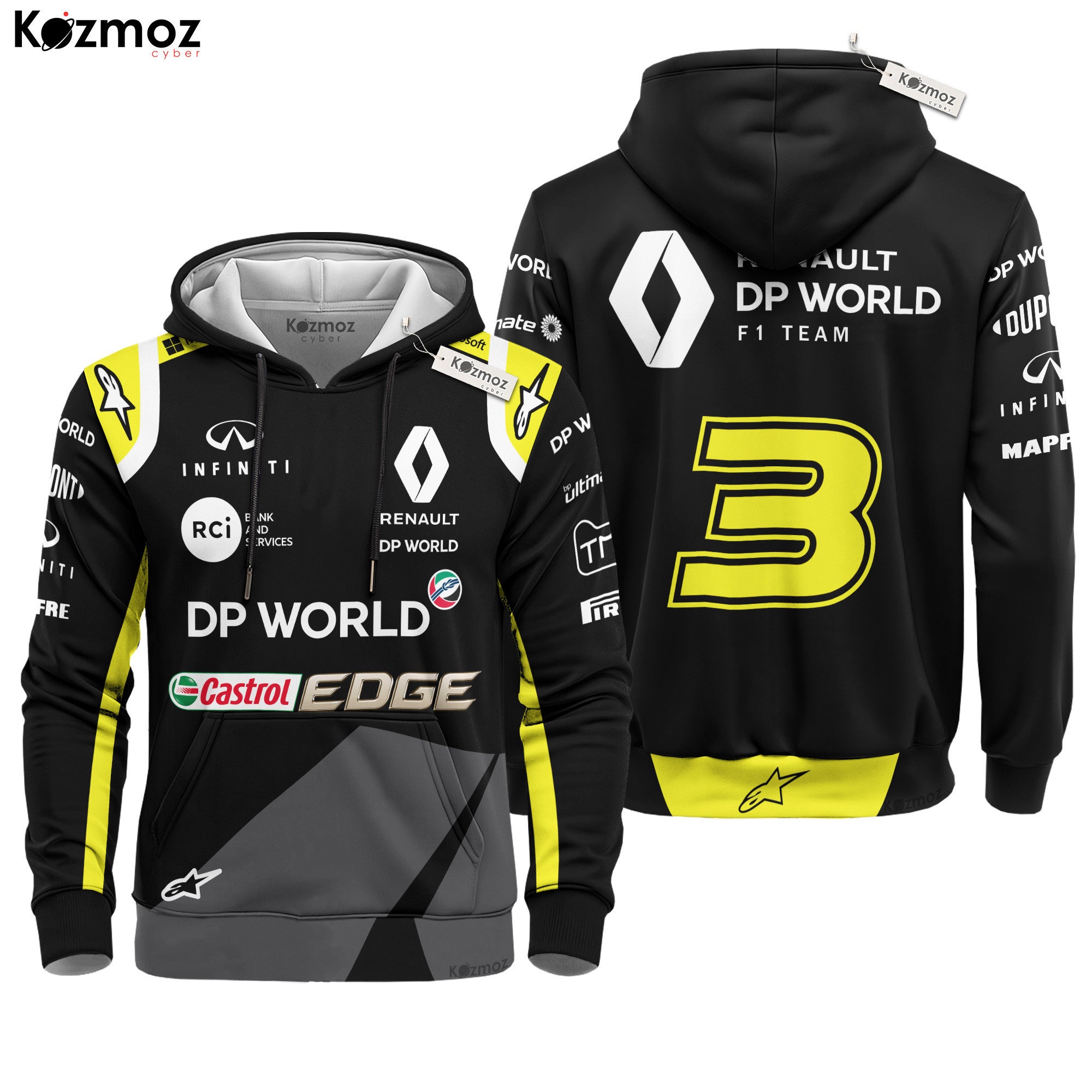 Daniel Ricciardo 2018 Renault DP World Race Suit Uniform - Racing Suit -