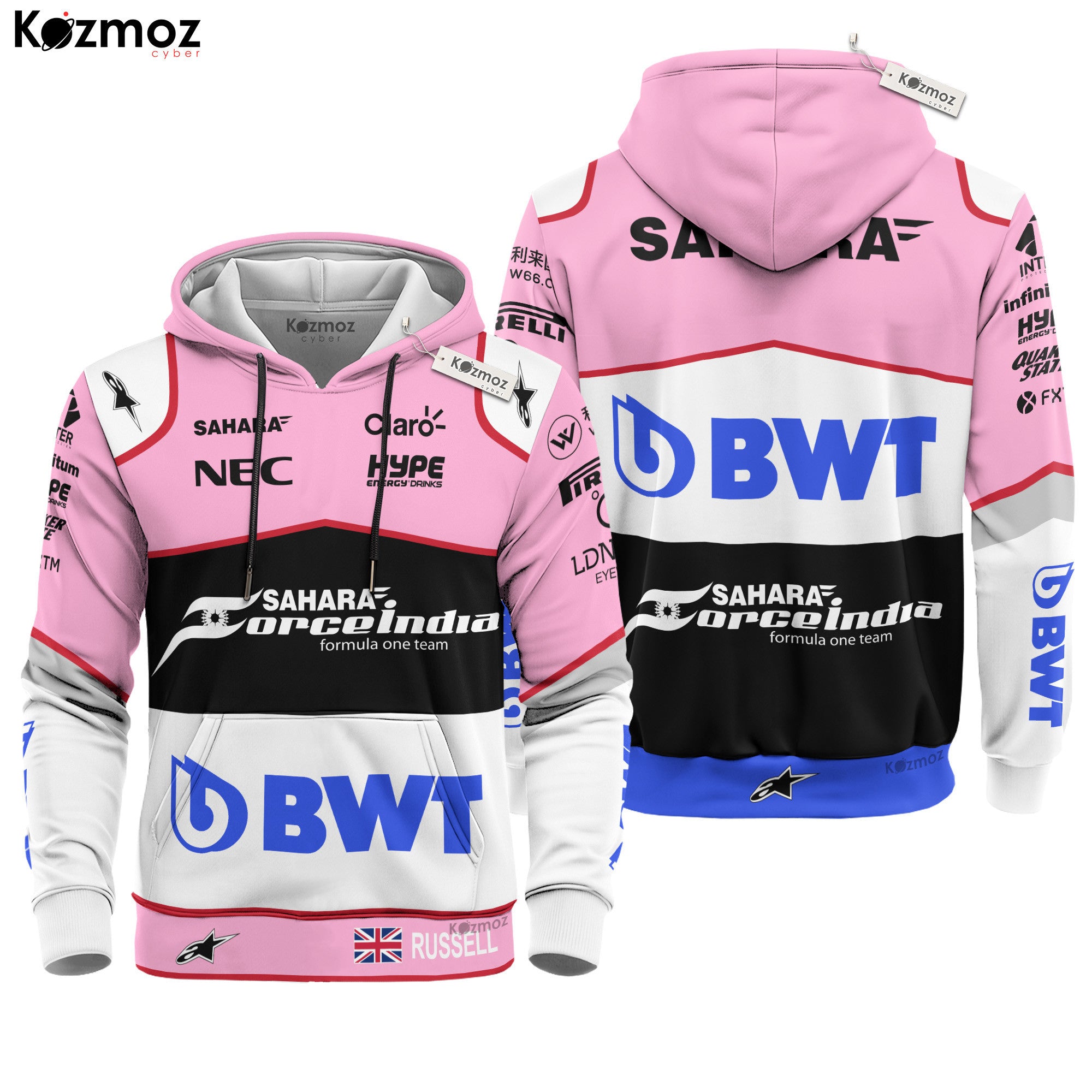 George Russell Racing Costume 2017 Abu Dhabi GP FP1 Collection - Force India Racing Team -