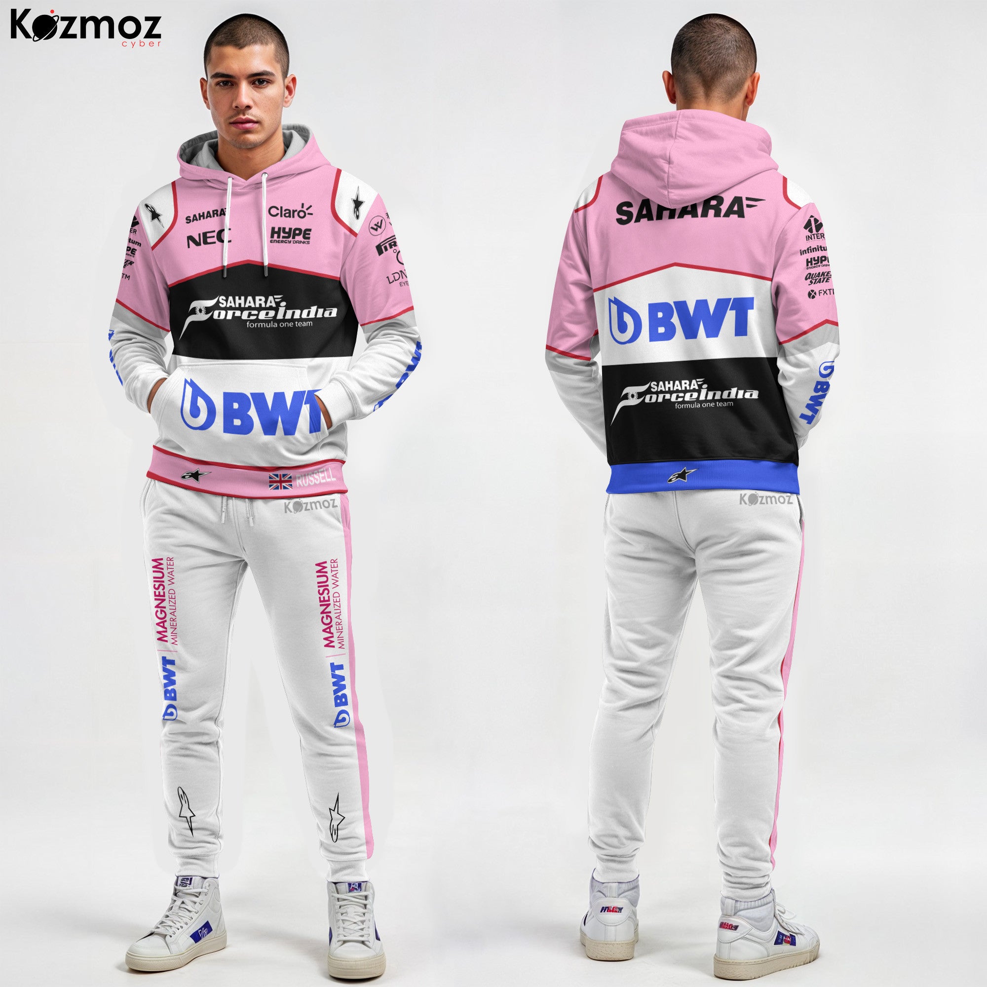 George Russell Racing Costume 2017 Abu Dhabi GP FP1 Collection - Force India Racing Team -