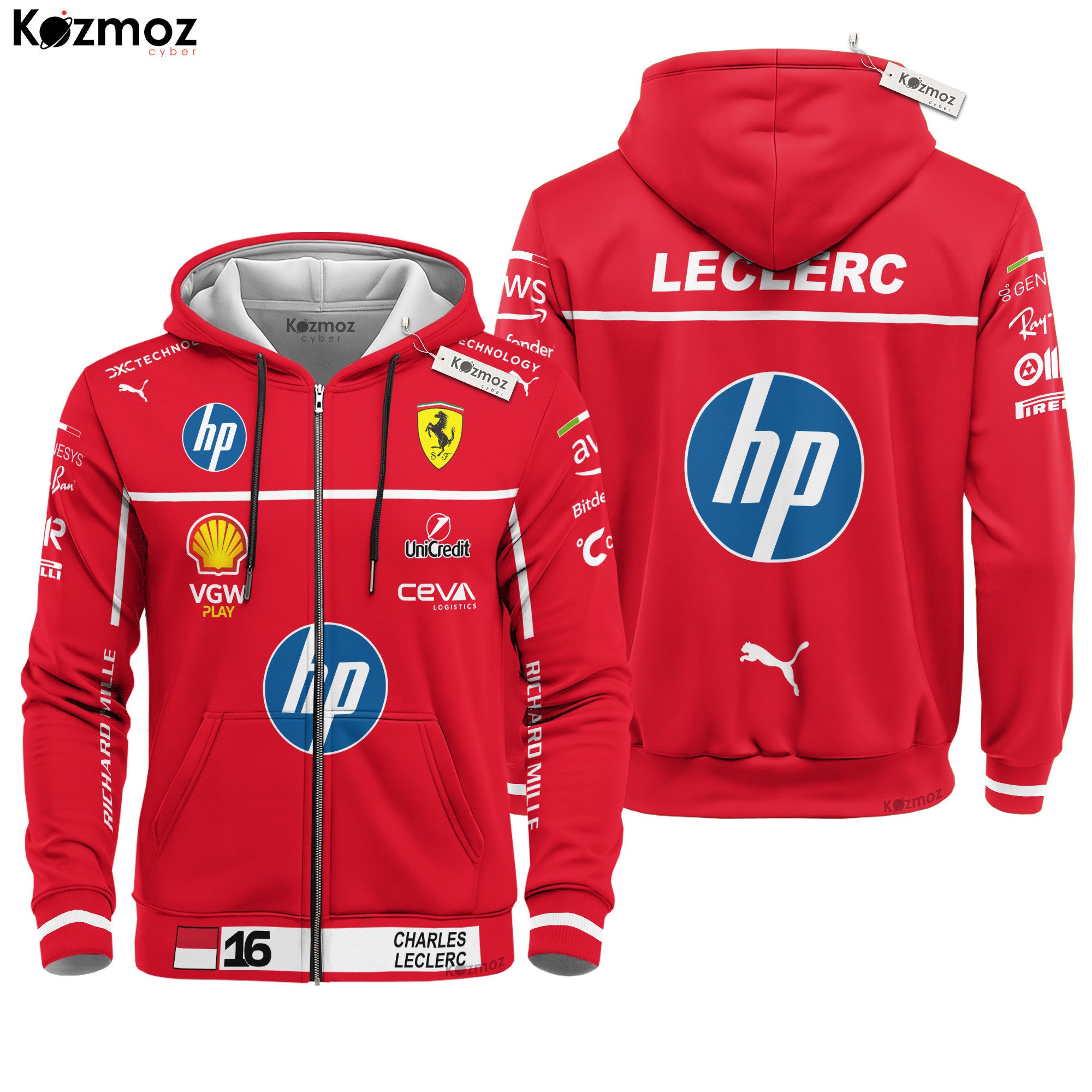 Charles Leclerc Racing Costume 2025 Collection - SF Racing Team -
