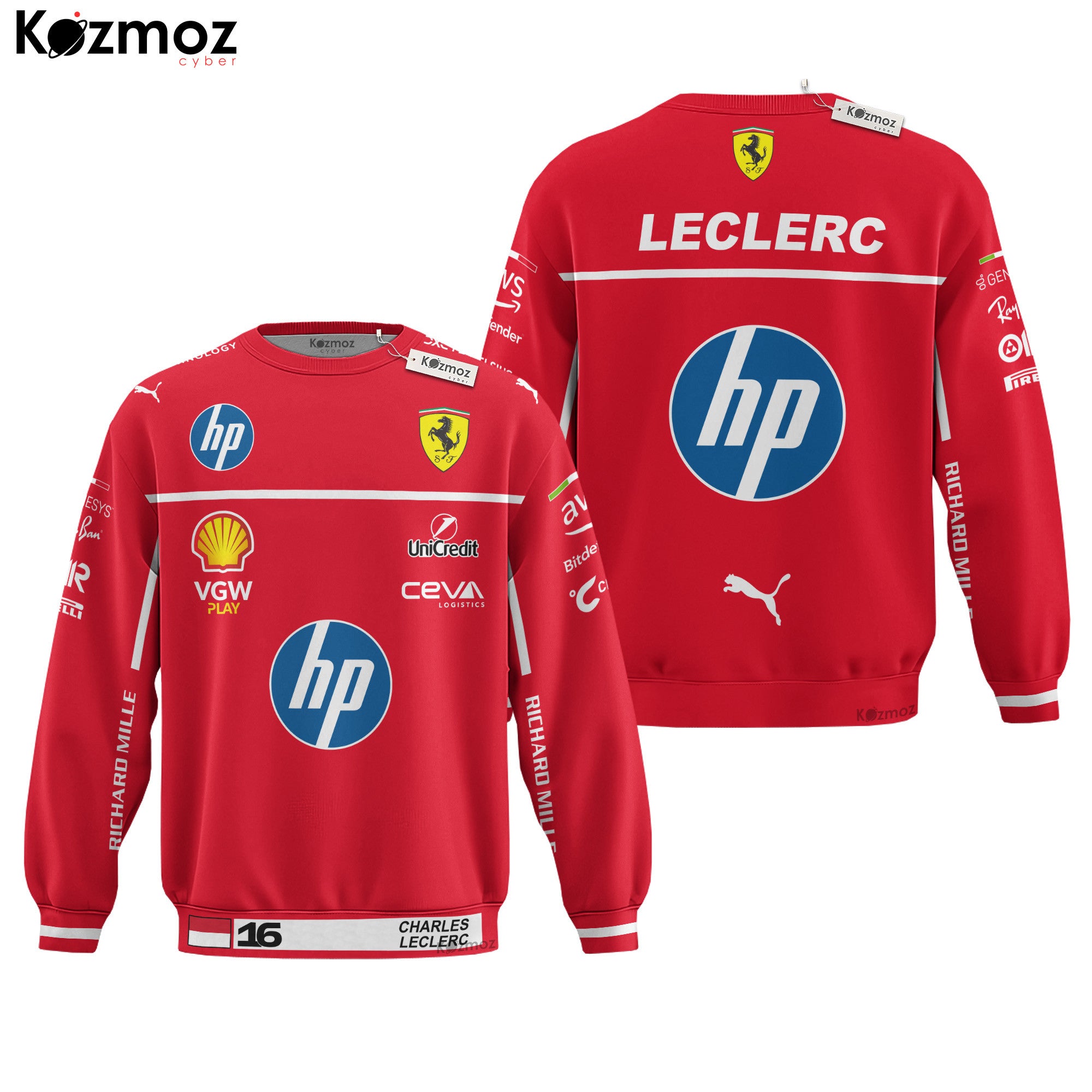 Charles Leclerc Racing Costume 2025 Collection - SF Racing Team -