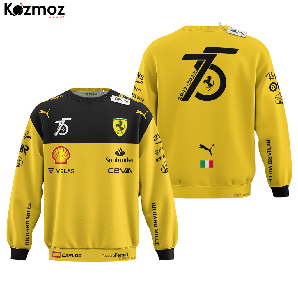 Carlos Sainz Jr Racing Costume 2022 SF 75th Anniversary Collection - SF Racing Team -