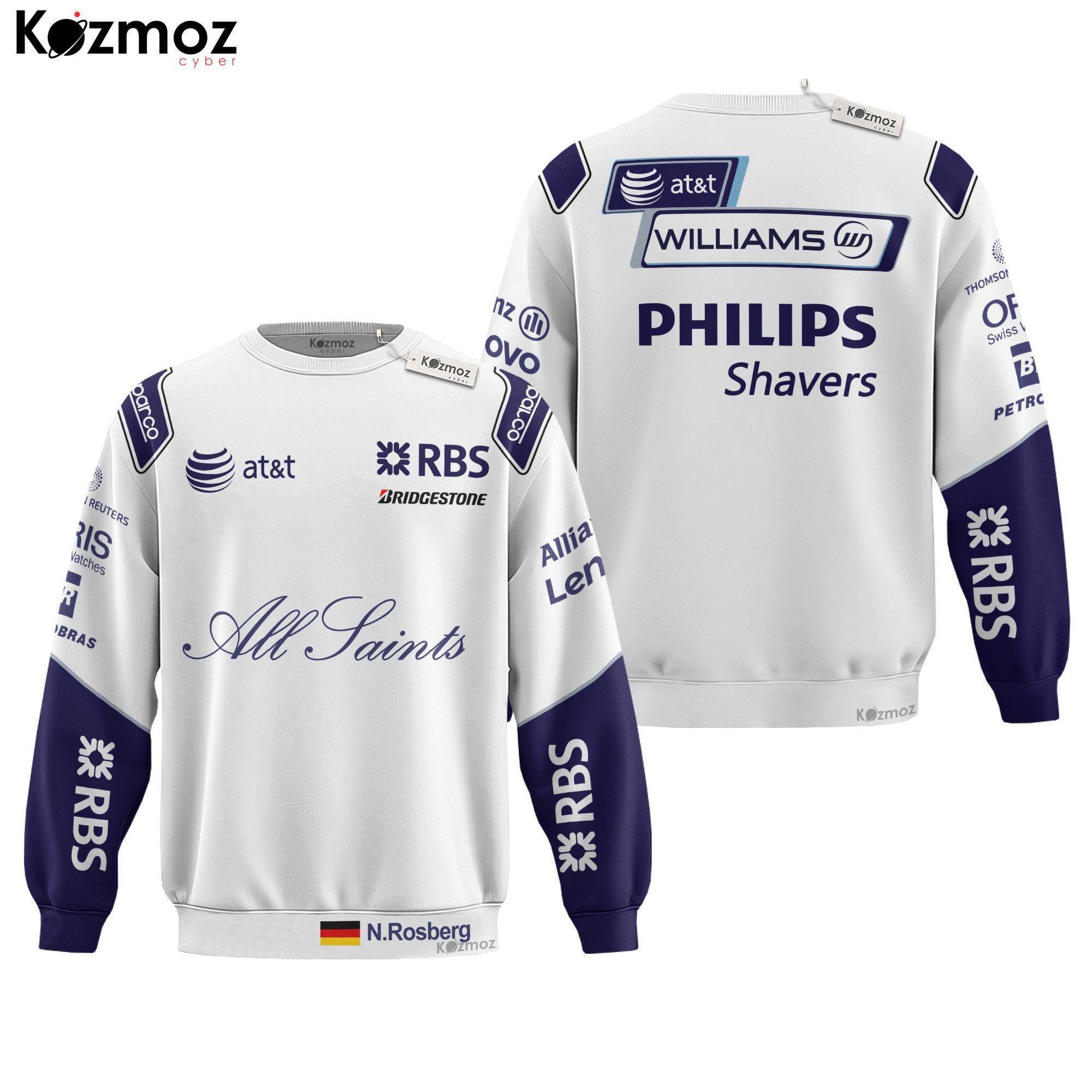Nico Rosberg Racing Costume RBS 2008 Collection Williams  Racing Team -