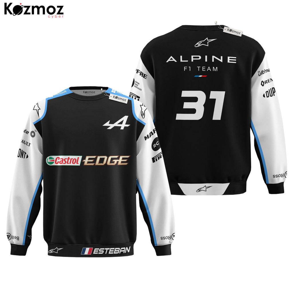 Esteban Ocon Racing Costume 2021 Race Used Alpine Racing Team -