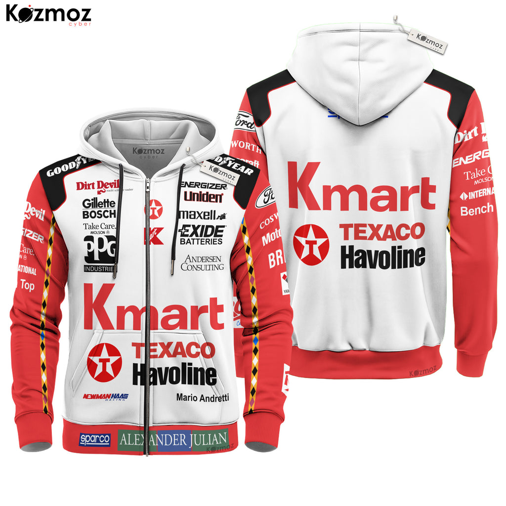 Mario Andretti Racing Costume Shirt Hoodie Collection - NewmanHaas  Racing Team