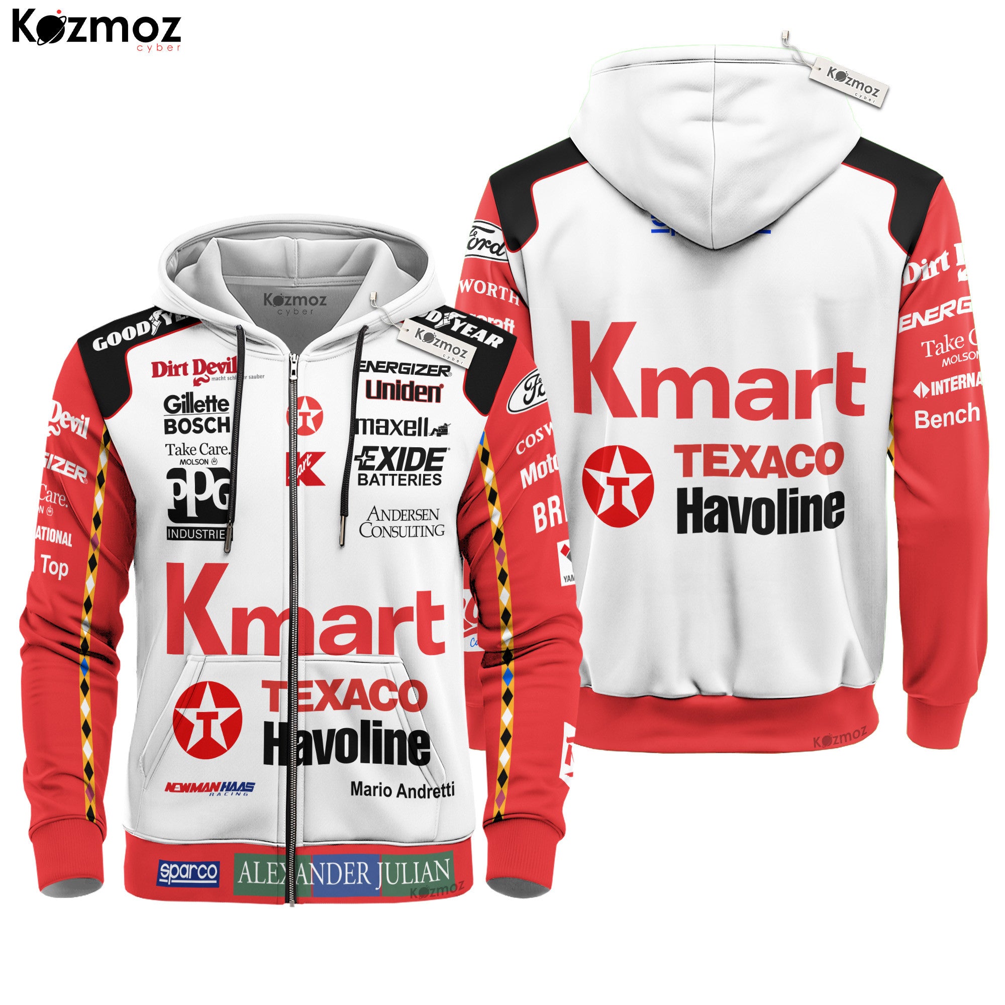 Mario Andretti Racing Costume Shirt Hoodie Collection - NewmanHaas  Racing Team
