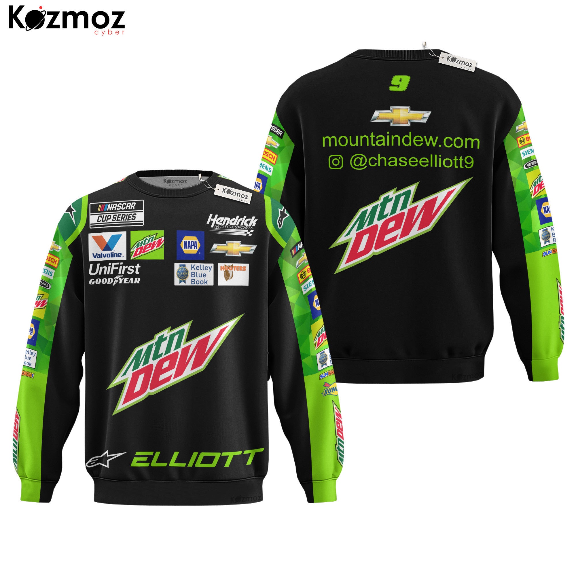 Chase Elliott Racing Suit Mountain Dew Collection - NASCAR Racing Team