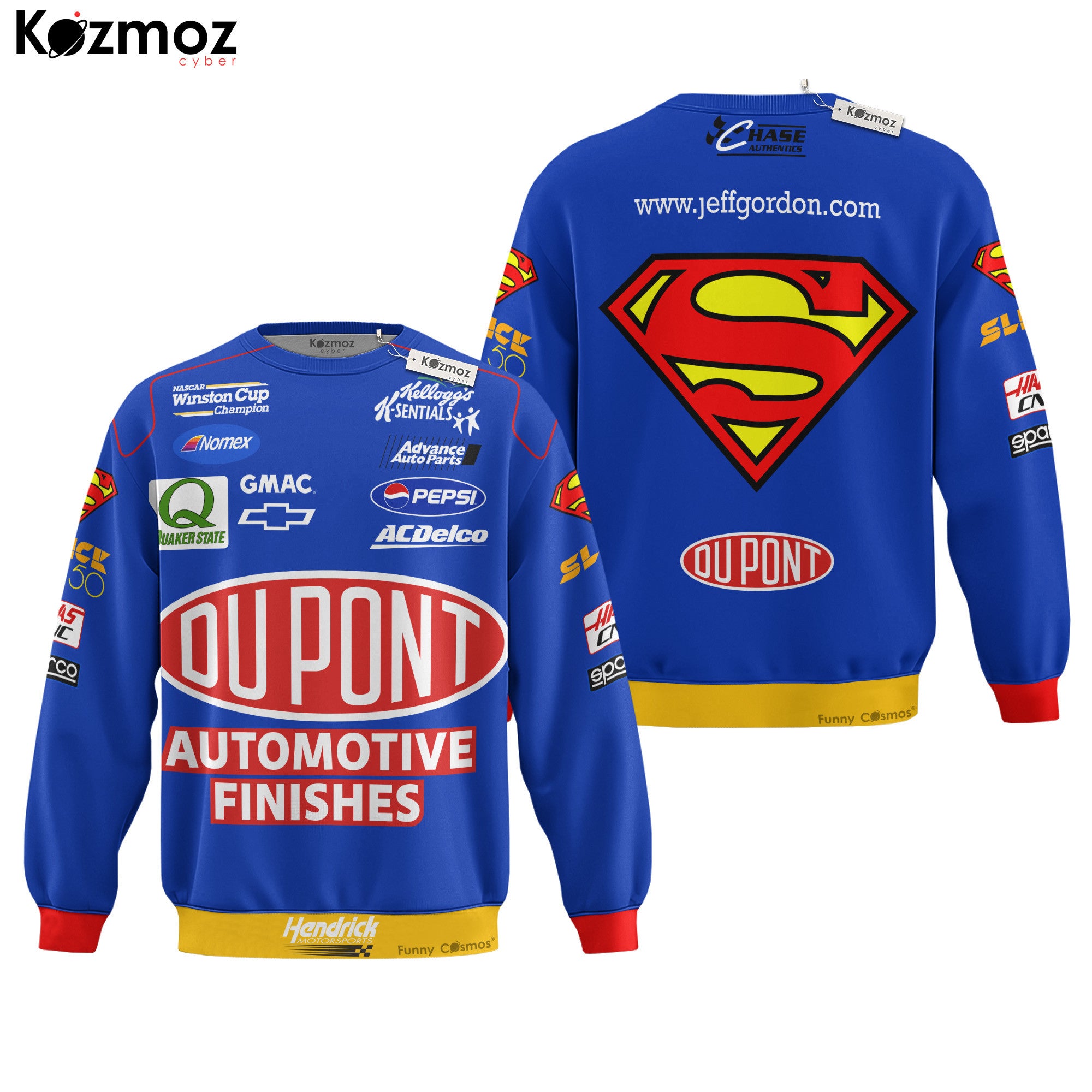 Jeff Gordon Racing Costume No. 24 Race-Used Superman Firesuit Collection - Hendrick Motorsports NASCAR Racing Team