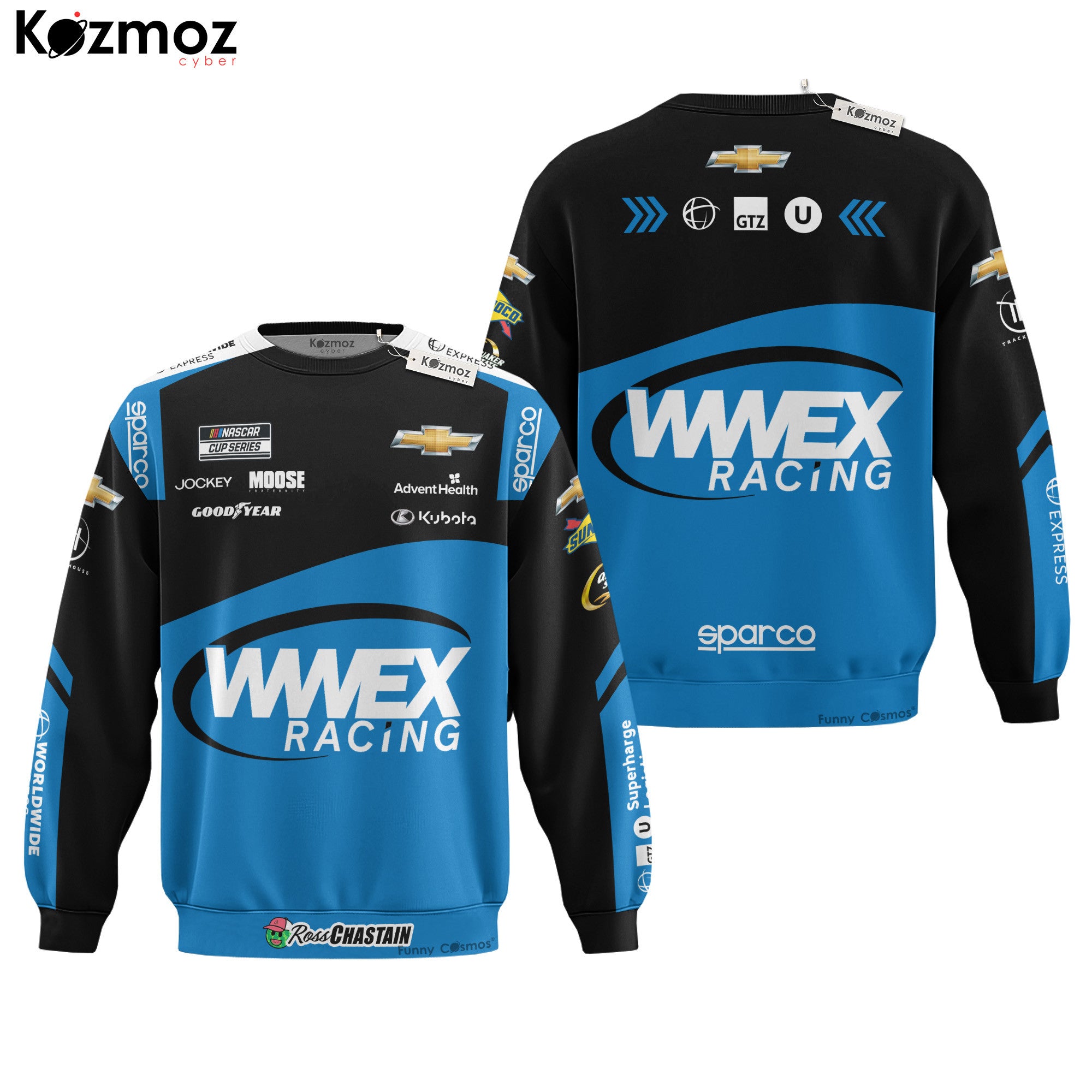 Ross Chastain Racing Firesuit Costume 2023 Collection - Trackhouse Racing NASCAR Racing Team