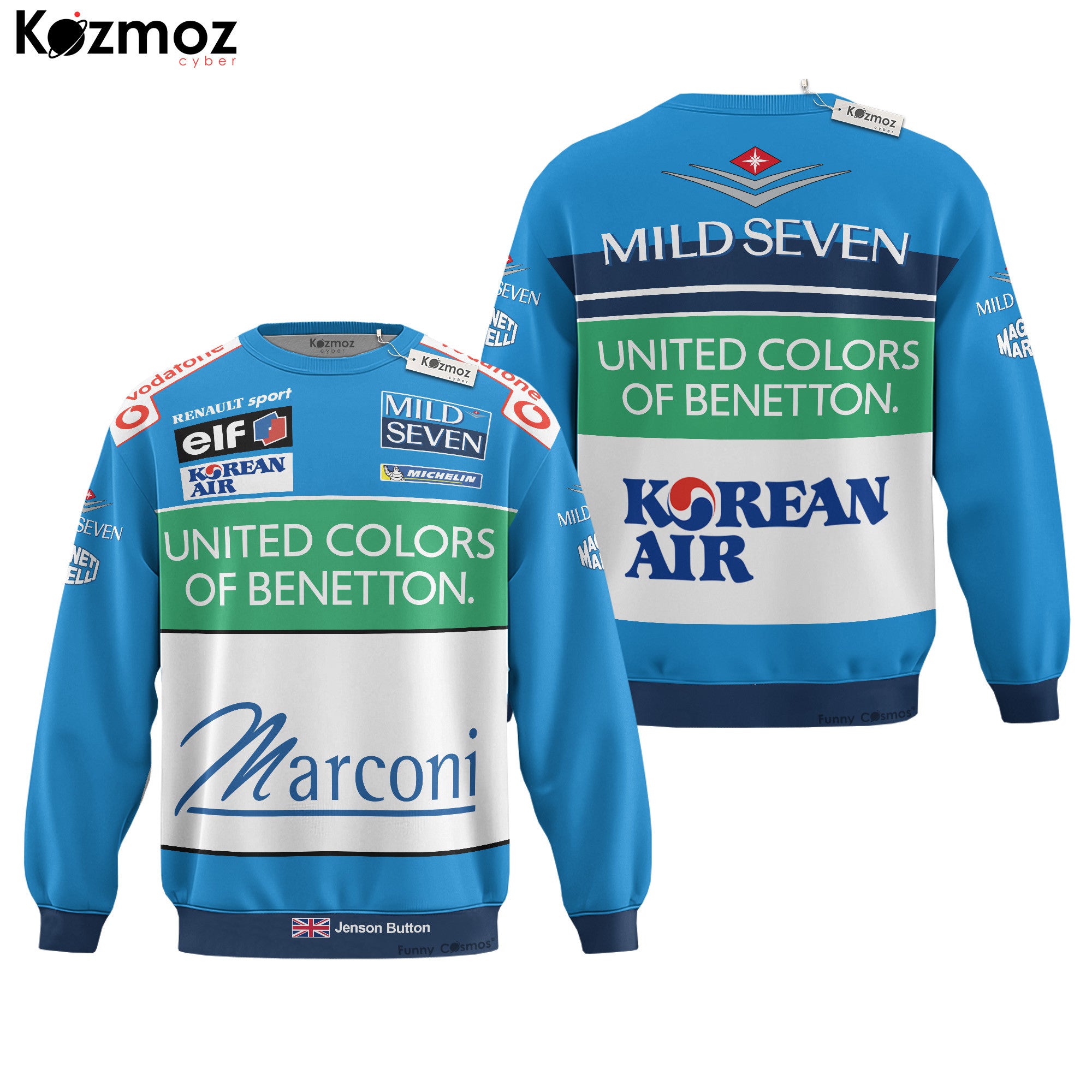 Jenson Button Racing Costume Mild Seven 2001 Collection - Benetton Renault Racing Team