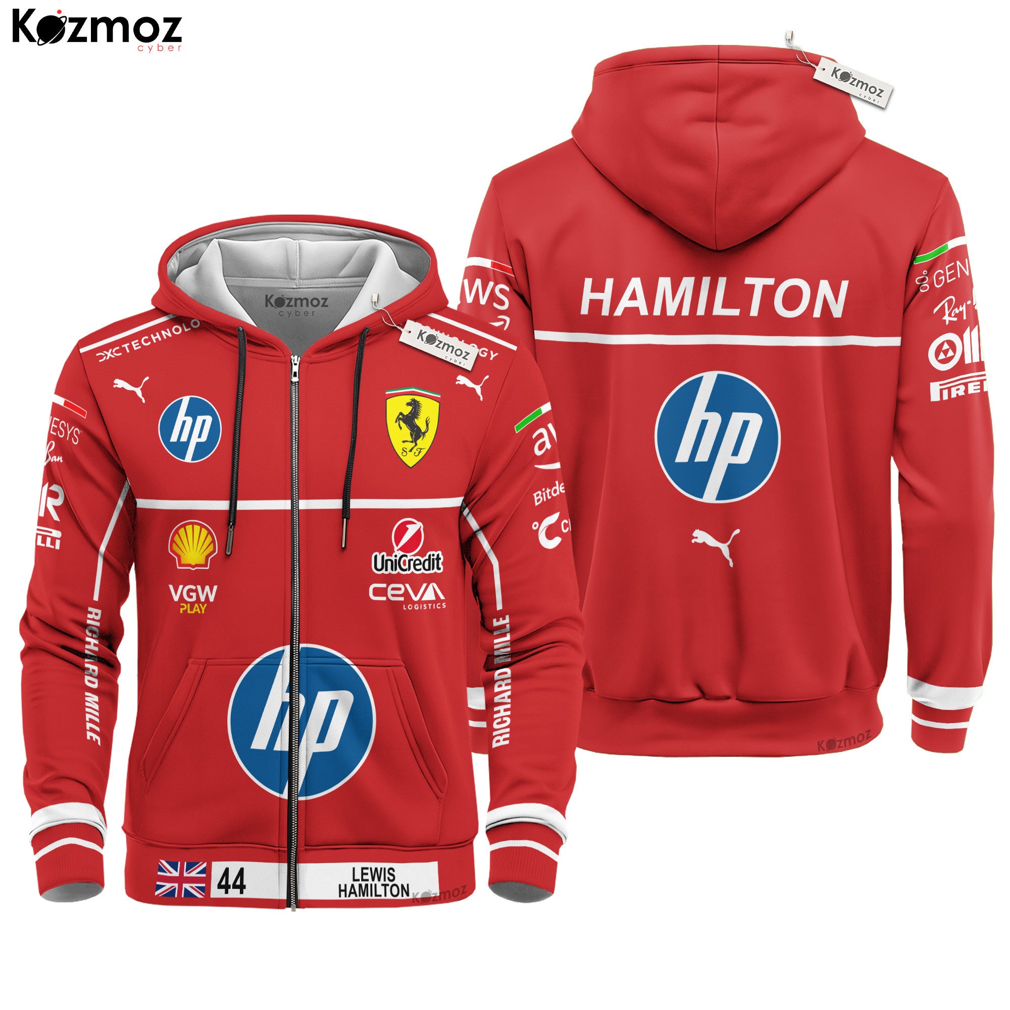 Lewis Hamilton Racing Costume HP 2025 Collection - SF Racing Team -