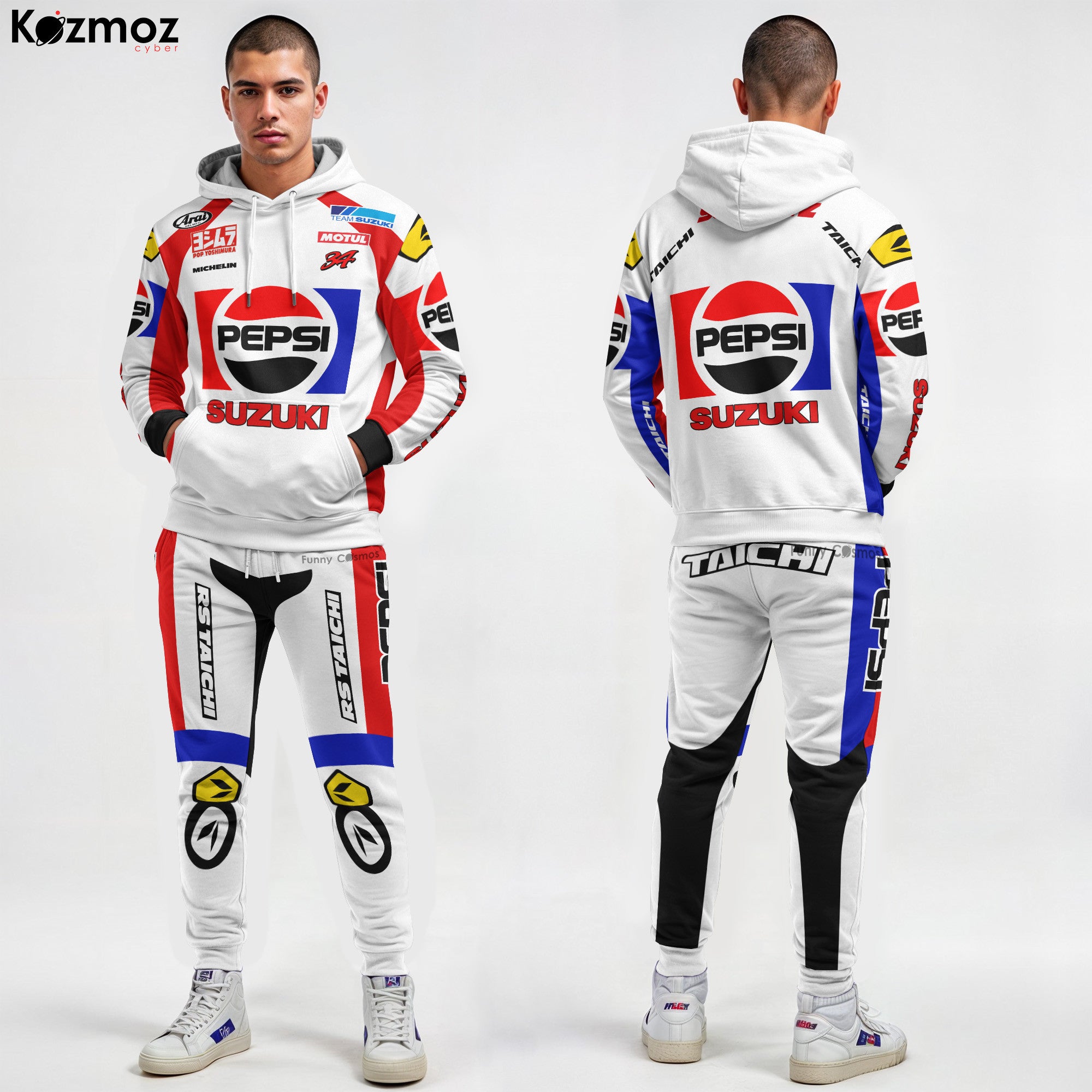 Kevin Schwantz Racing Costume Suit 1993 - Pepsi Suzuki MotoGP